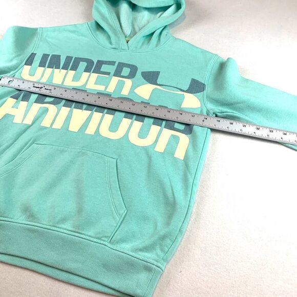 Under Armour Teal Hoodie Sweatshirt Kid’s Medium - Picture 4 of 11